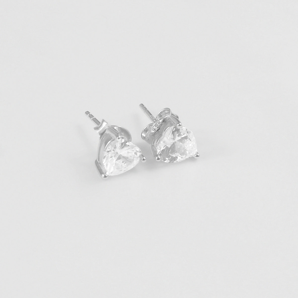 Glacier Heart Ear Studs