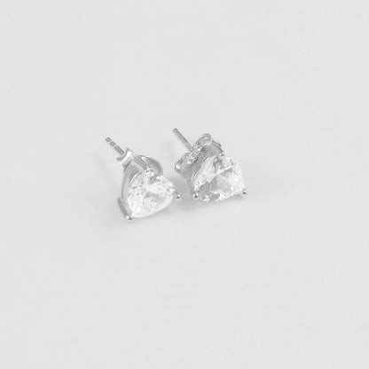 Glacier Heart Ear Studs