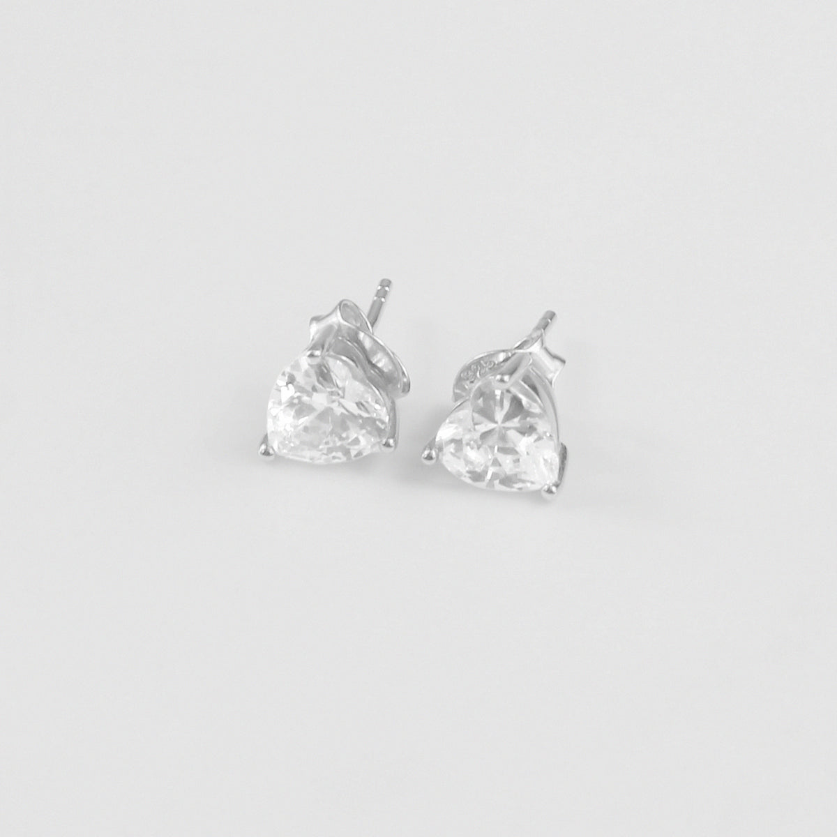 Glacier Heart Ear Studs