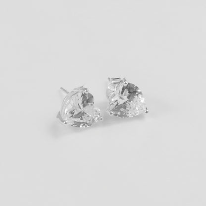 Glacier Heart Ear Studs
