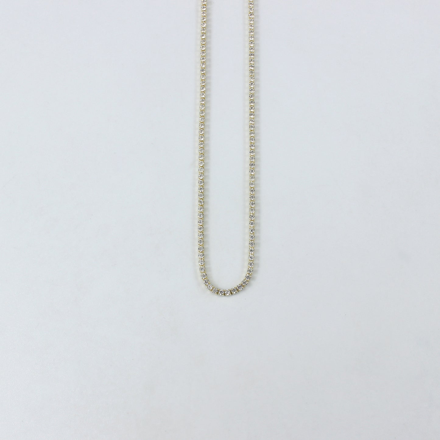 Golden Radiance Tennis Necklace