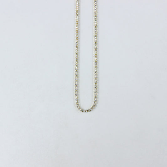 Golden Radiance Tennis Necklace