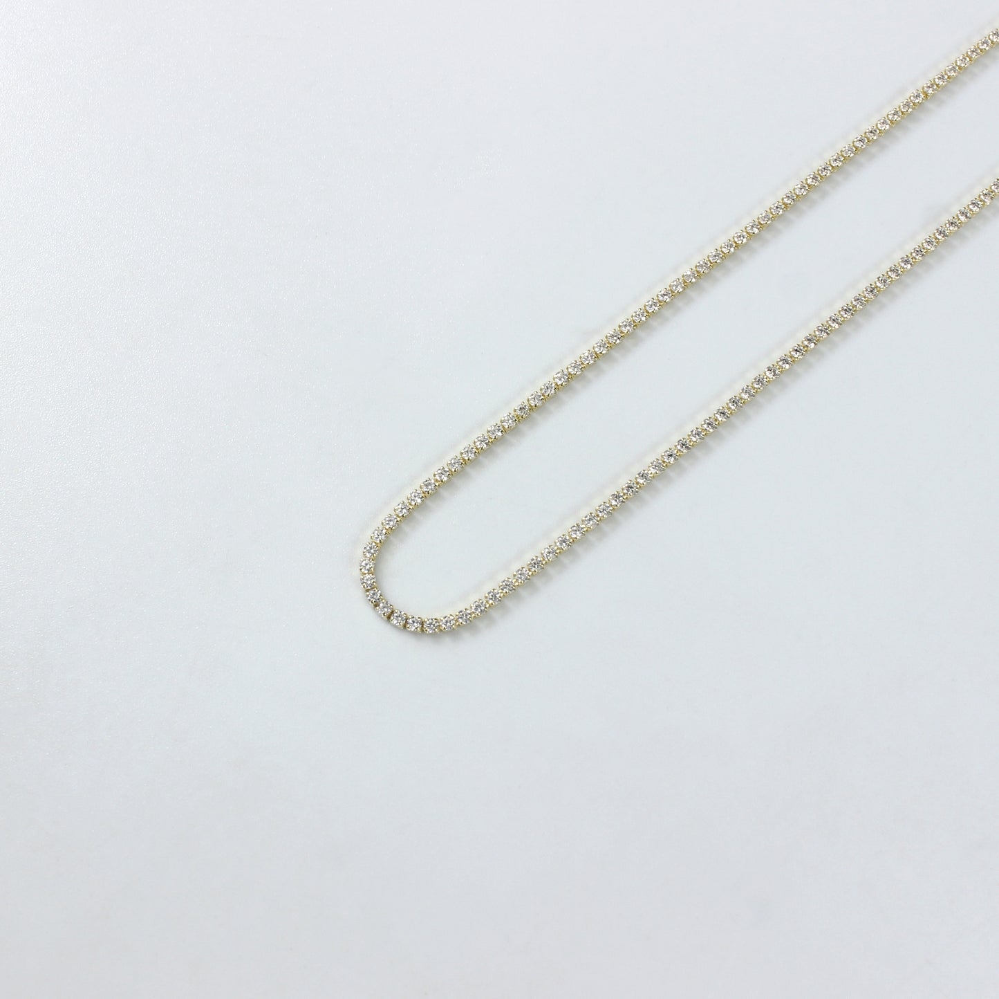 Golden Radiance Tennis Necklace