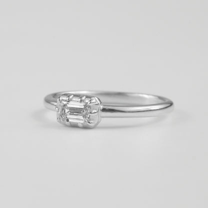 Heritage Emerald Sterling Silver Lab-Grown Diamond Ring