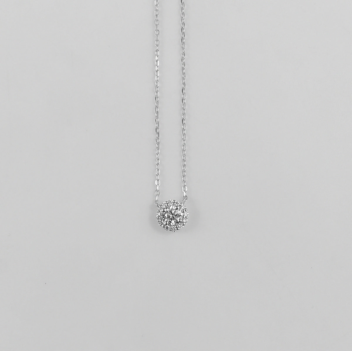 Imperial Solitaire Sterling Silver Lab-Grown Diamond Necklace
