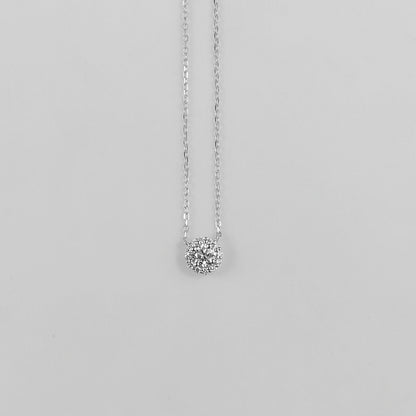 Imperial Solitaire Sterling Silver Lab-Grown Diamond Necklace