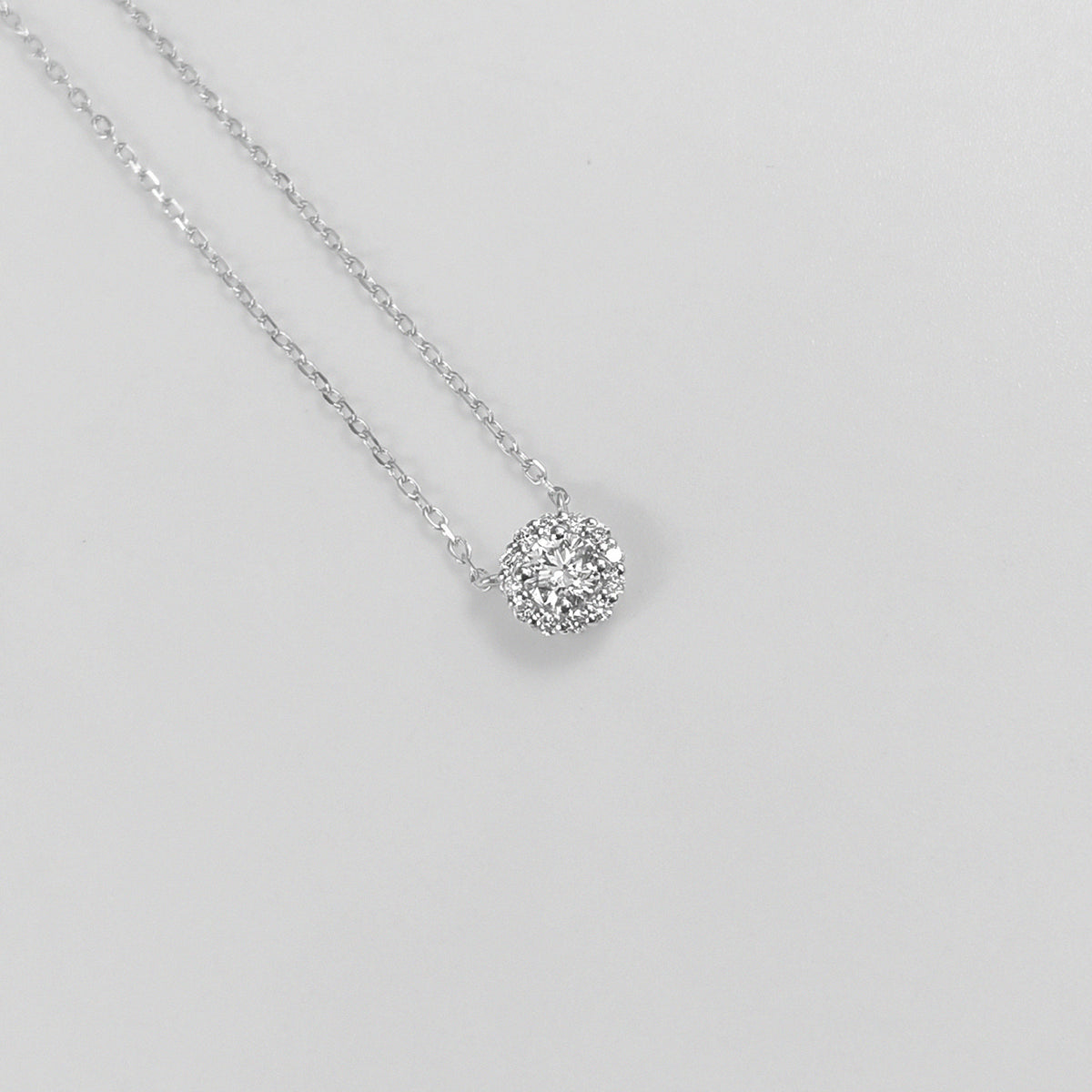 Imperial Solitaire Sterling Silver Lab-Grown Diamond Necklace