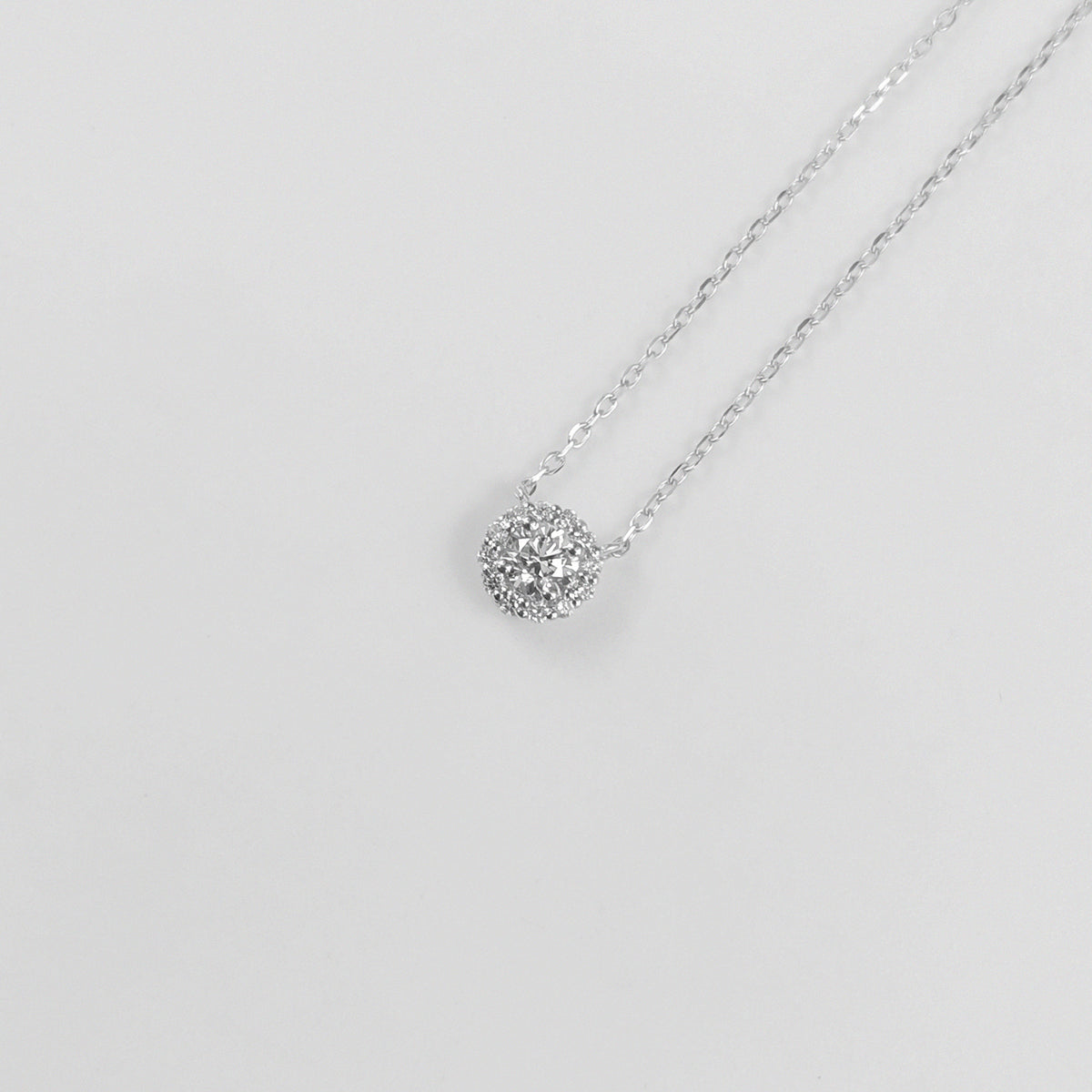 Imperial Solitaire Sterling Silver Lab-Grown Diamond Necklace