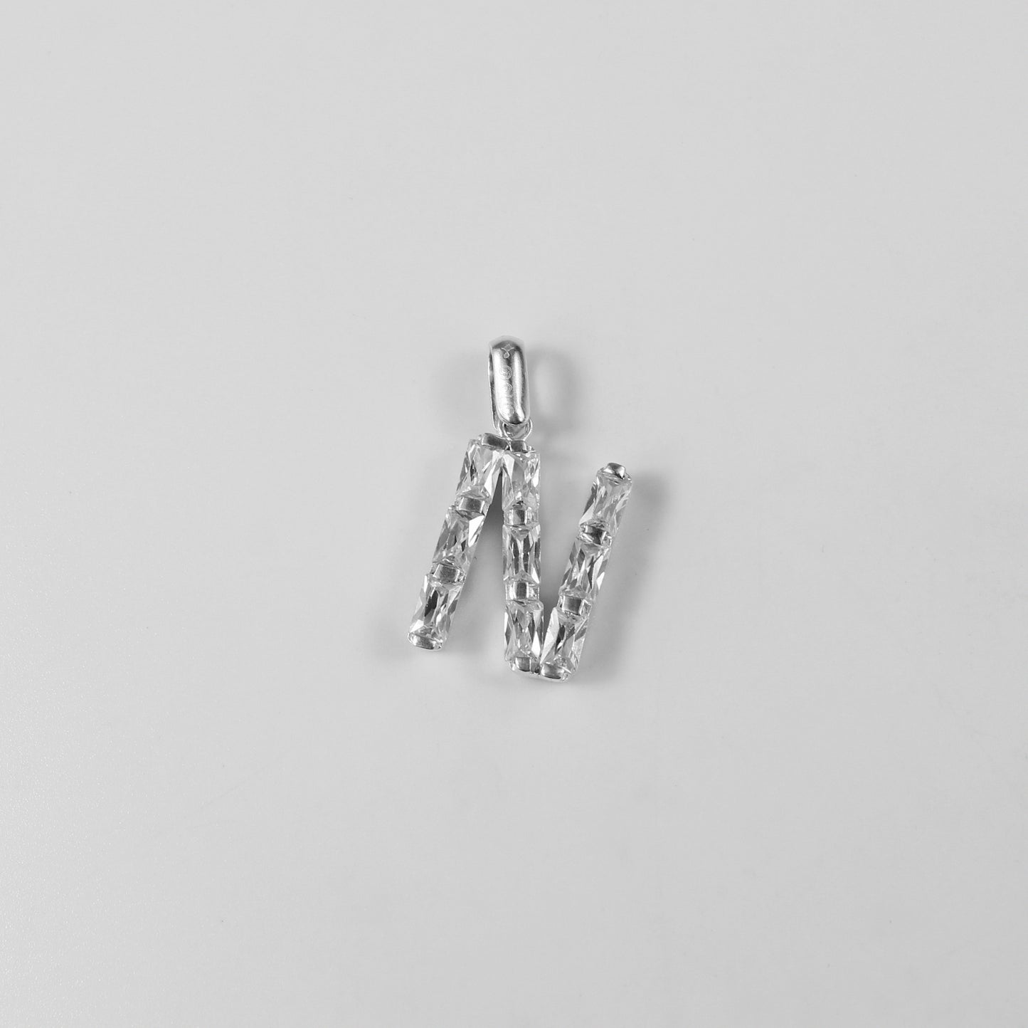 Initial N Stone Pendant
