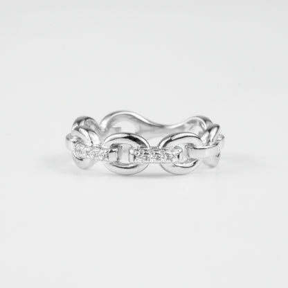 Interlocking Oval Gemstone Ring