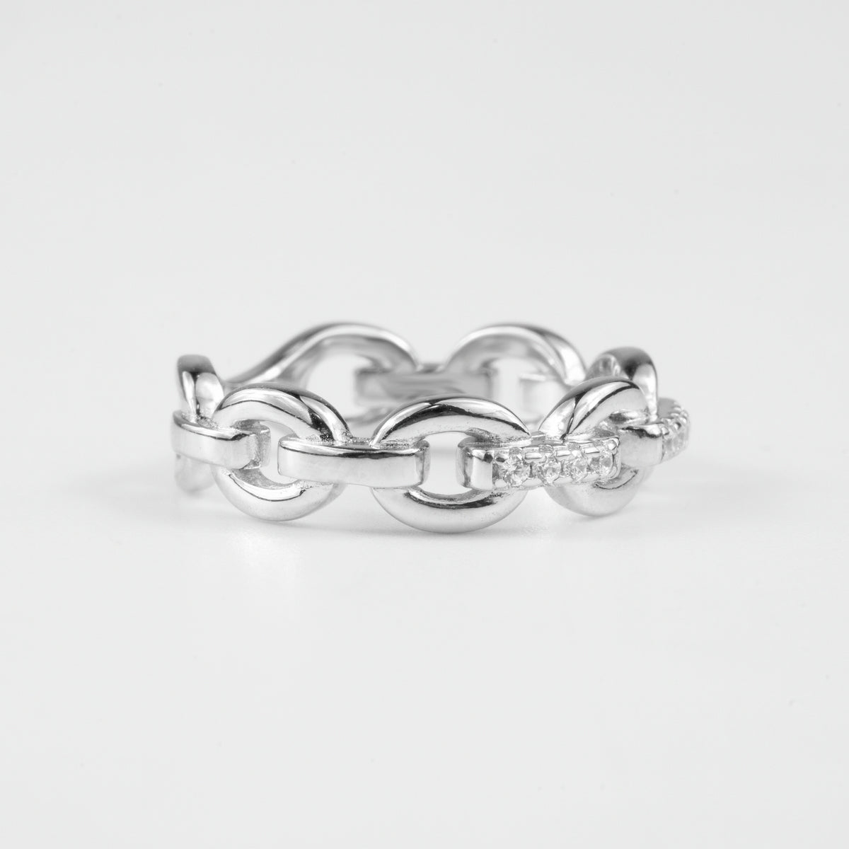 Interlocking Oval Gemstone Ring
