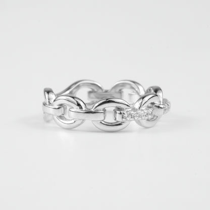 Interlocking Oval Gemstone Ring