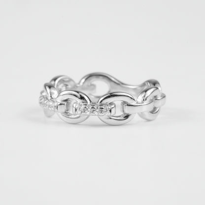 Interlocking Oval Gemstone Ring
