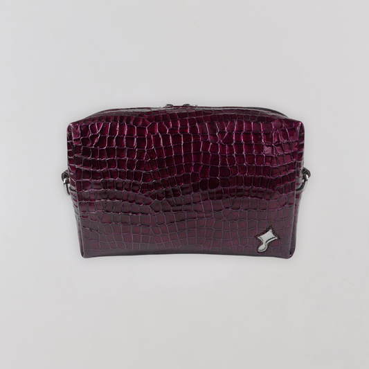 Juice Monogram Crossbody Bag (Maroon)