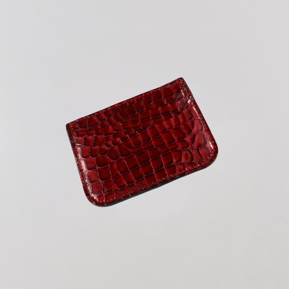 Juice Scarlet Croc Card Holder (Red)