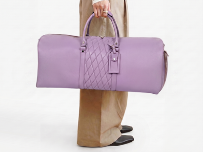 Lavender Lattice Duffle Bag