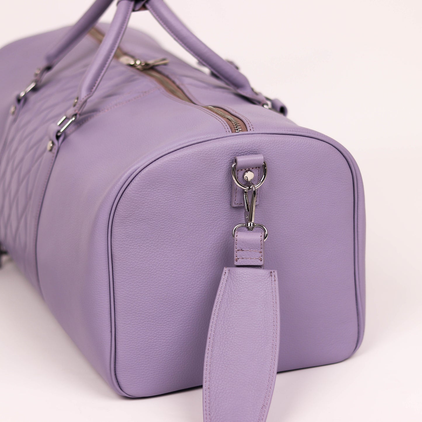 Lavender Lattice Duffle Bag