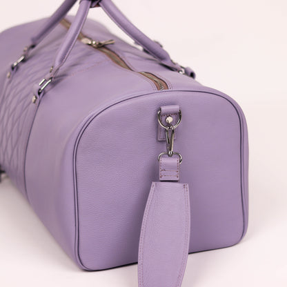 Lavender Lattice Duffle Bag