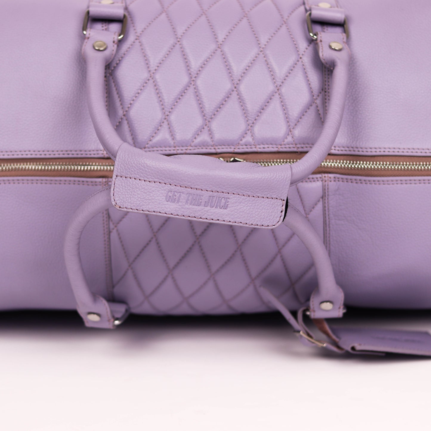 Lavender Lattice Duffle Bag