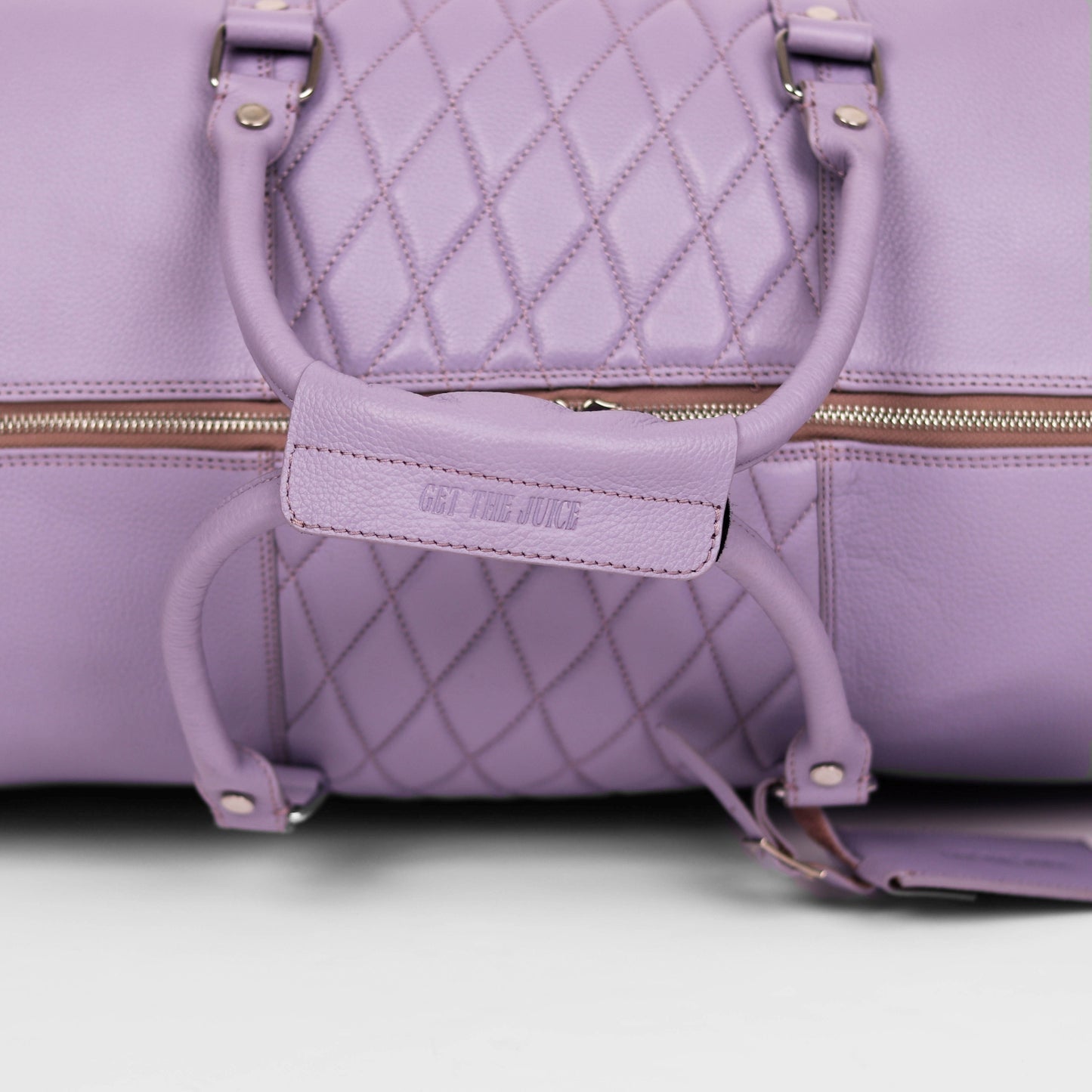 Lavender Lattice Duffle Bag
