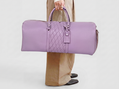 Lavender Lattice Duffle Bag