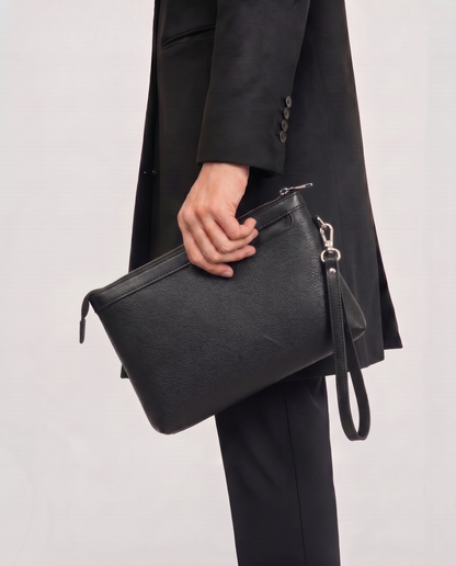 Linear Clutch Bag (Black)