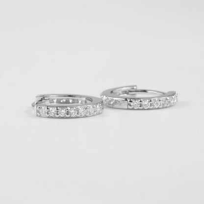 Linear Luxe Sterling Silver Lab-Grown Diamond Studs