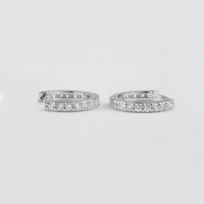 Linear Luxe Sterling Silver Lab-Grown Diamond Studs