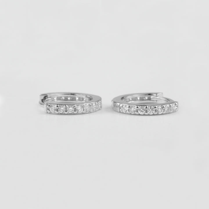 Linear Luxe Sterling Silver Lab-Grown Diamond Studs