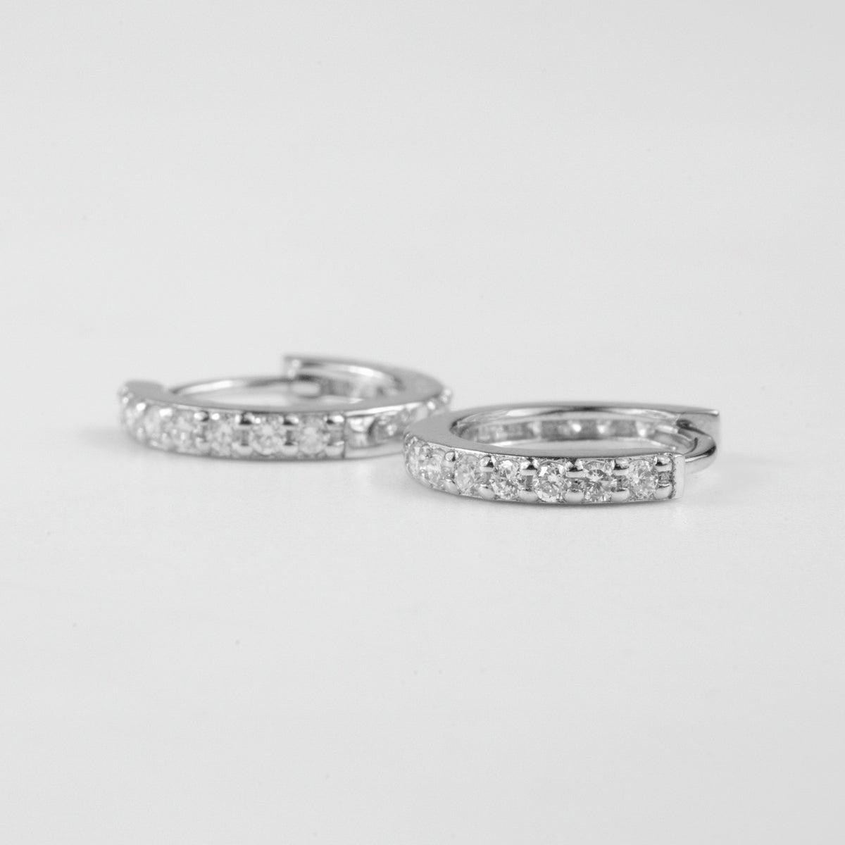 Linear Luxe Sterling Silver Lab-Grown Diamond Studs