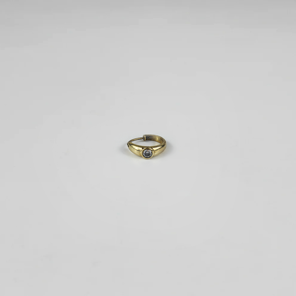 Lumen Brass Crystal Hoop