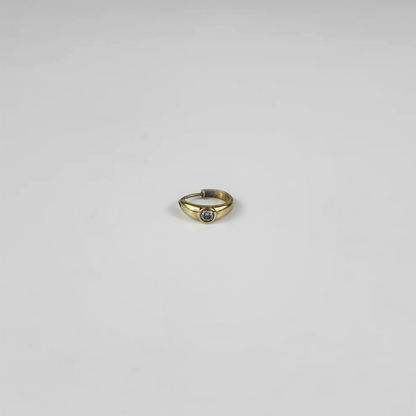 Lumen Brass Crystal Hoop
