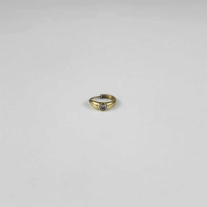 Lumen Brass Crystal Hoop