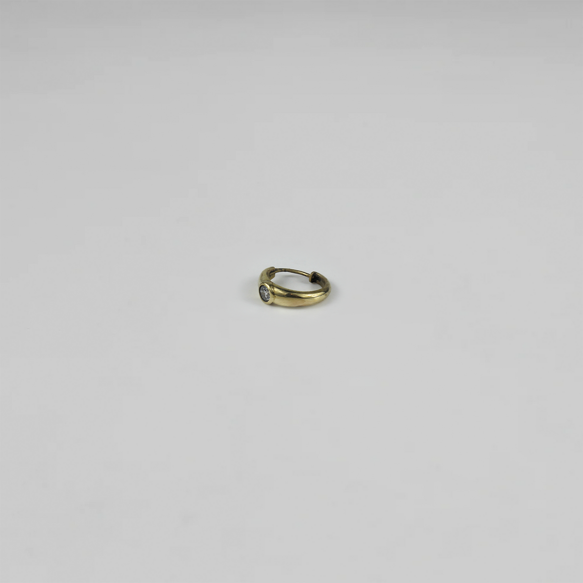 Lumen Brass Crystal Hoop