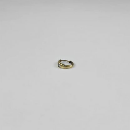 Lumen Brass Crystal Hoop