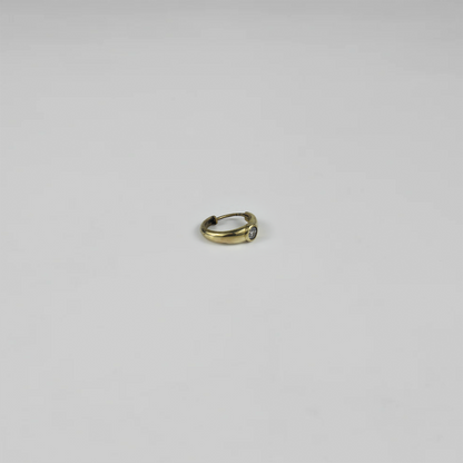 Lumen Brass Crystal Hoop