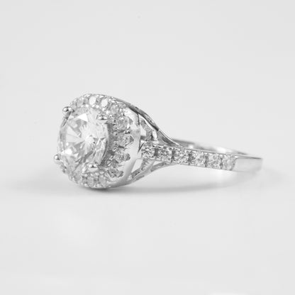 Majestic Sparkle Halo Ring