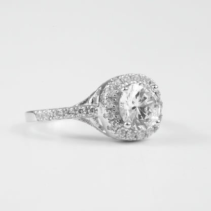 Majestic Sparkle Halo Ring