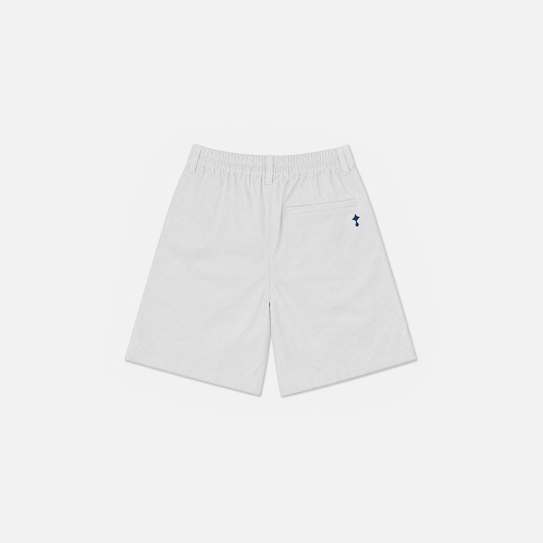Off-White Pleated Twill Shorts