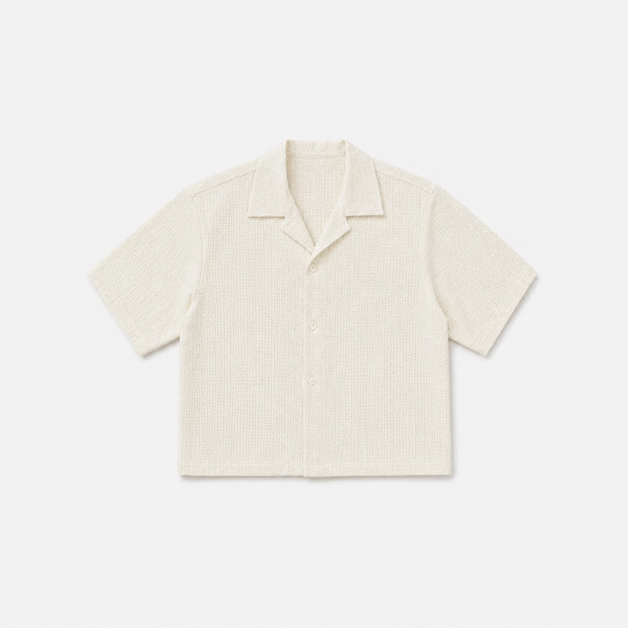 Off-White Textured Resort Shirt