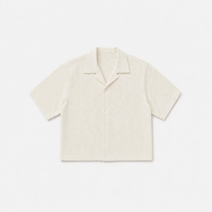 Off-White Textured Resort Shirt