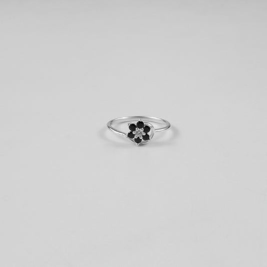 Onyx Bloom Ring