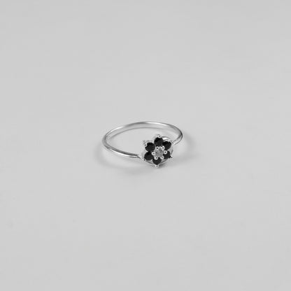 Onyx Bloom Ring