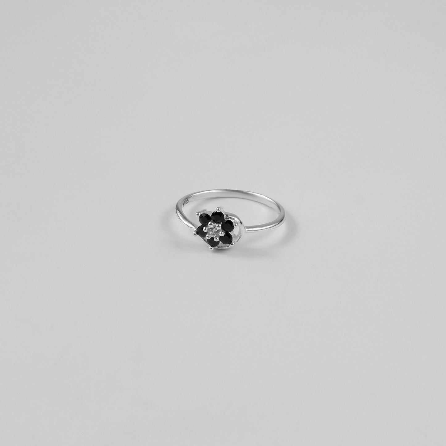 Onyx Bloom Ring
