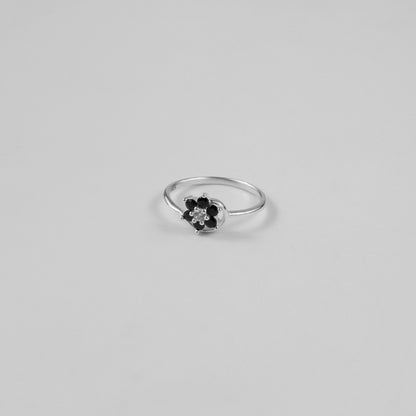 Onyx Bloom Ring