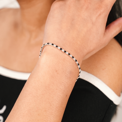Onyx & Starlight Tennis Bracelet