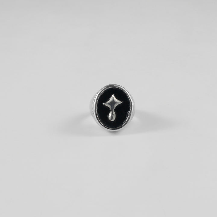 Oval Icon Droplet Ring