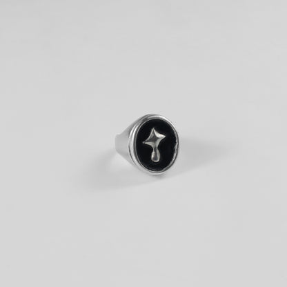 Oval Icon Droplet Ring