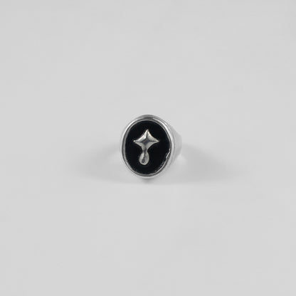 Oval Icon Droplet Ring