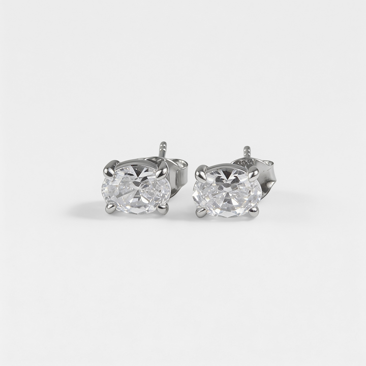 Oval Solitaire Studs
